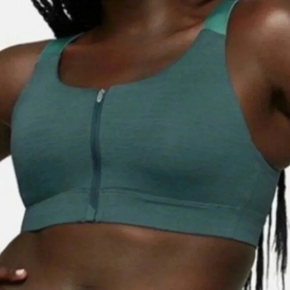 Outdoor Voices Powerhouse Mesh Breathable Front Zip Sports Bra, Size L (B/C cup)